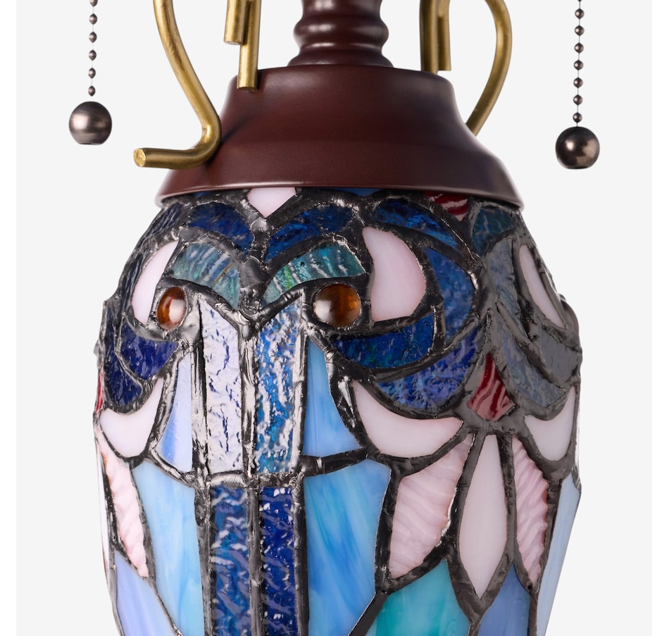 Image 106545_ALTMORE5.jpg, Product 106-545 / Price $459.99, Tiffany-Style Victorian Ivory Dome Shade Double-Lit Stained-Glass Table Lamp (24.5"H) from Tiffany Style Lighting on TSC.ca's Home & Garden department