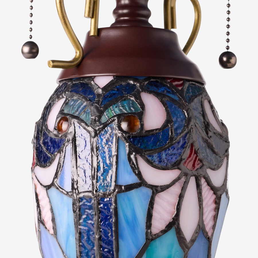 Image 106545_ALTMORE5.jpg, Product 106-545 / Price $459.99, Tiffany-Style Victorian Ivory Dome Shade Double-Lit Stained-Glass Table Lamp (24.5"H) from Tiffany Style Lighting on TSC.ca's Home & Garden department