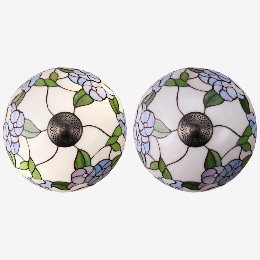 Image 106546_ALTMORE12.jpg, Product 106-546 / Price $499.99, Tiffany-Style Blue Bowl Shade Stained-Glass Table Lamp (24.75"H) from Tiffany Style Lighting on TSC.ca's Home & Garden department