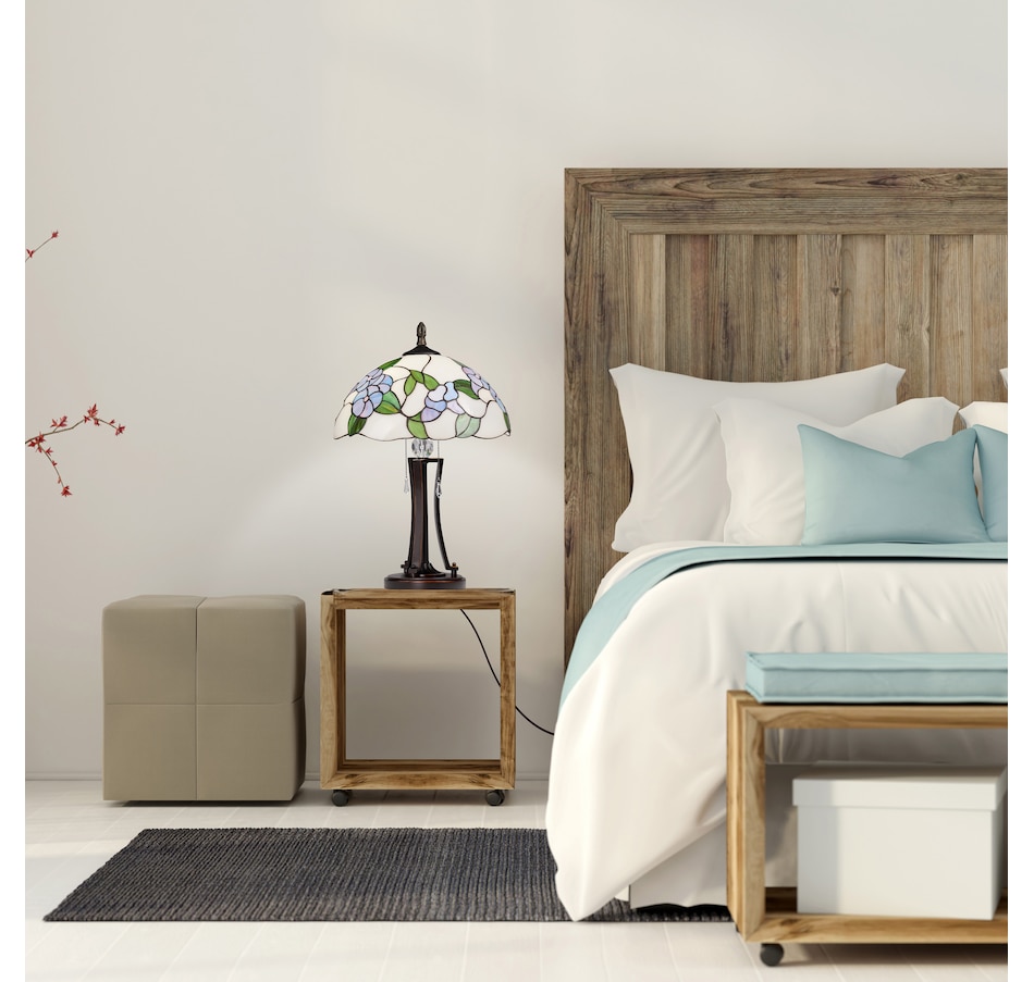 Image 106546_ALTMORE7.jpg, Product 106-546 / Price $499.99, Tiffany-Style Blue Bowl Shade Stained-Glass Table Lamp (24.75"H) from Tiffany Style Lighting on TSC.ca's Home & Garden department