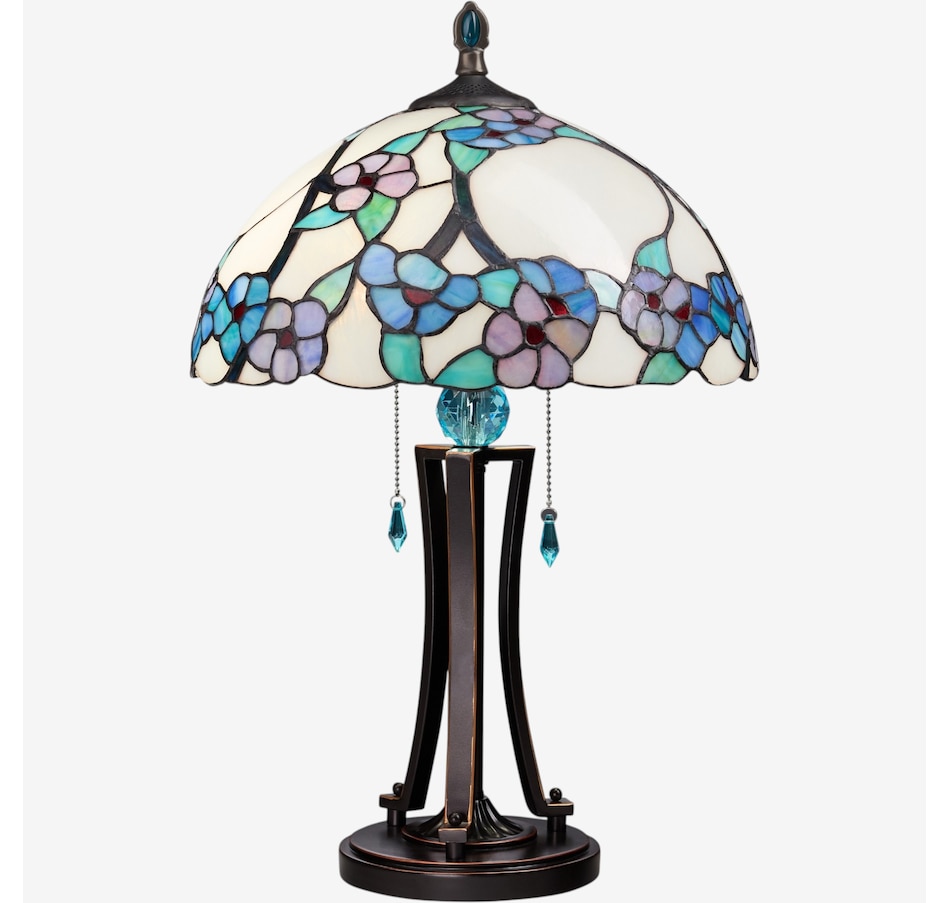 Image 106547.jpg, Product 106-547 / Price $499.99, Tiffany-Style Teal Bowl Shade Stained-Glass Table Lamp (24.75"H) from Tiffany Style Lighting on TSC.ca's Home & Garden department