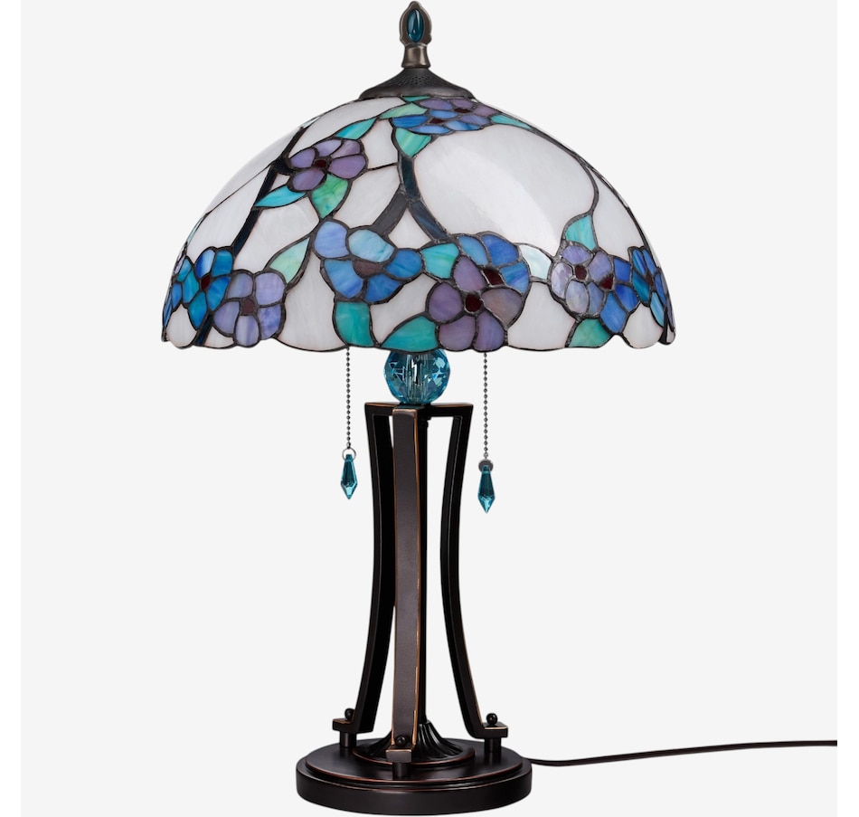 Image 106547_ALTMORE1.jpg, Product 106-547 / Price $499.99, Tiffany-Style Teal Bowl Shade Stained-Glass Table Lamp (24.75"H) from Tiffany Style Lighting on TSC.ca's Home & Garden department