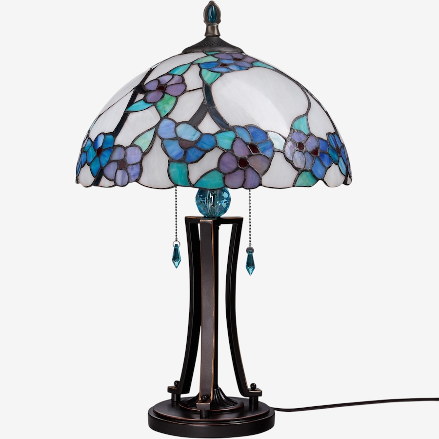 Image 106547_ALTMORE1.jpg, Product 106-547 / Price $499.99, Tiffany-Style Teal Bowl Shade Stained-Glass Table Lamp (24.75"H) from Tiffany Style Lighting on TSC.ca's Home & Garden department