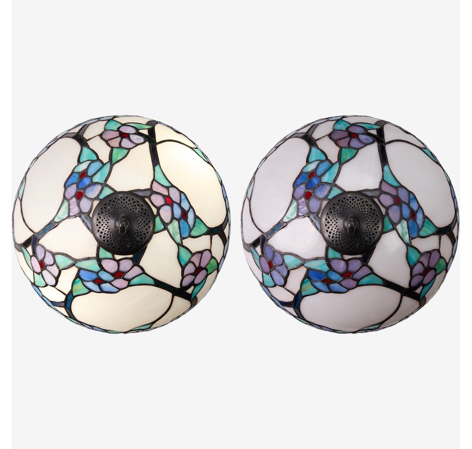 Image 106547_ALTMORE12.jpg, Product 106-547 / Price $499.99, Tiffany-Style Teal Bowl Shade Stained-Glass Table Lamp (24.75"H) from Tiffany Style Lighting on TSC.ca's Home & Garden department