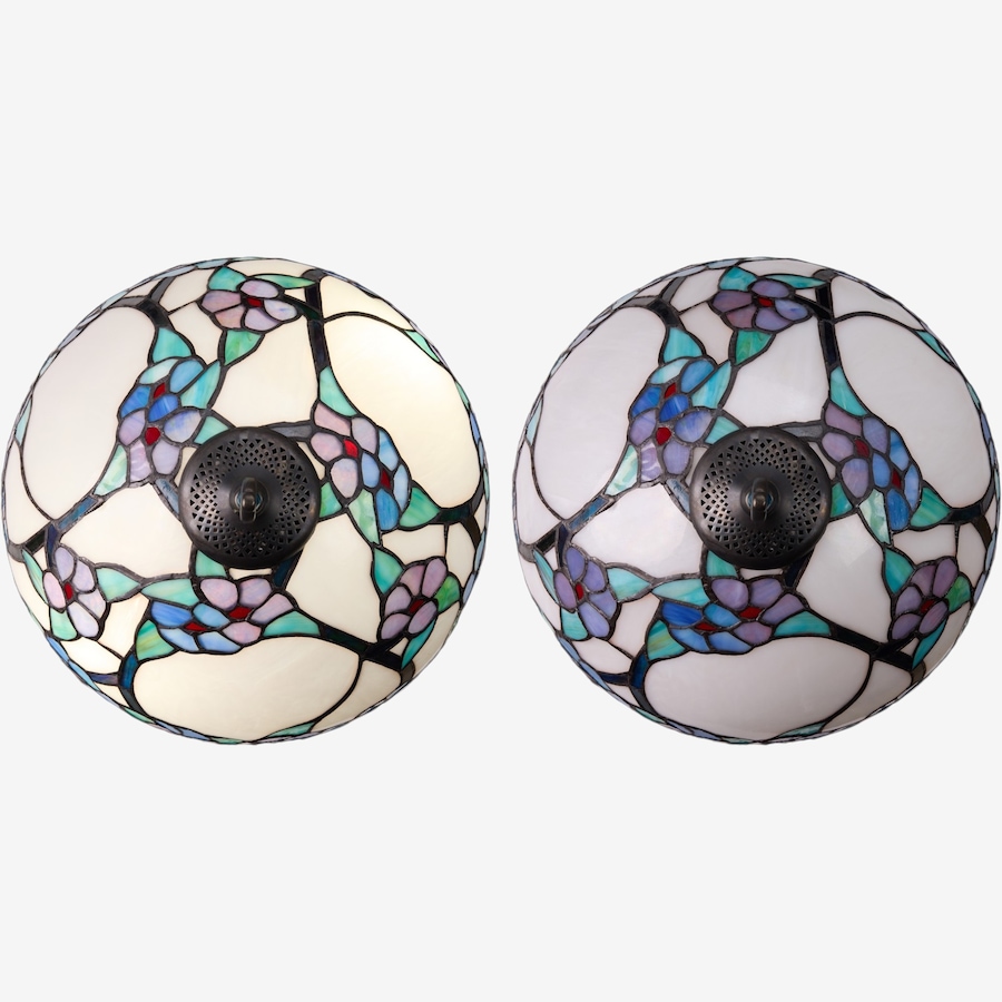 Image 106547_ALTMORE12.jpg, Product 106-547 / Price $499.99, Tiffany-Style Teal Bowl Shade Stained-Glass Table Lamp (24.75"H) from Tiffany Style Lighting on TSC.ca's Home & Garden department