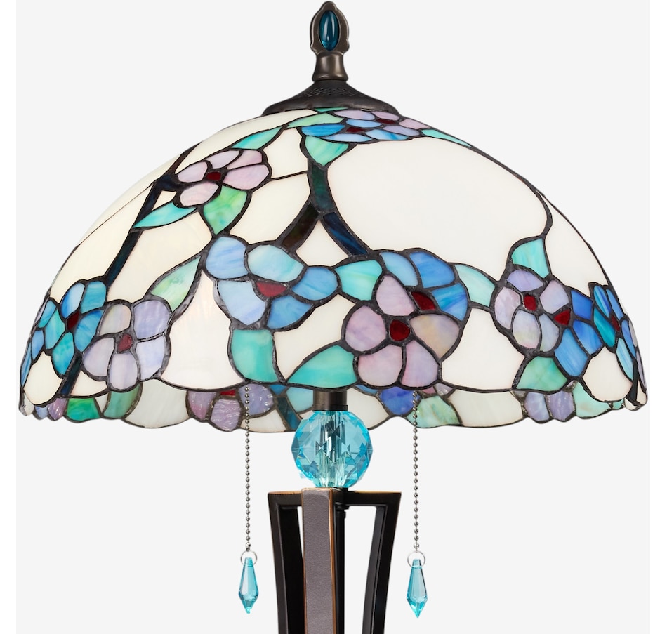 Image 106547_ALTMORE2.jpg, Product 106-547 / Price $499.99, Tiffany-Style Teal Bowl Shade Stained-Glass Table Lamp (24.75"H) from Tiffany Style Lighting on TSC.ca's Home & Garden department