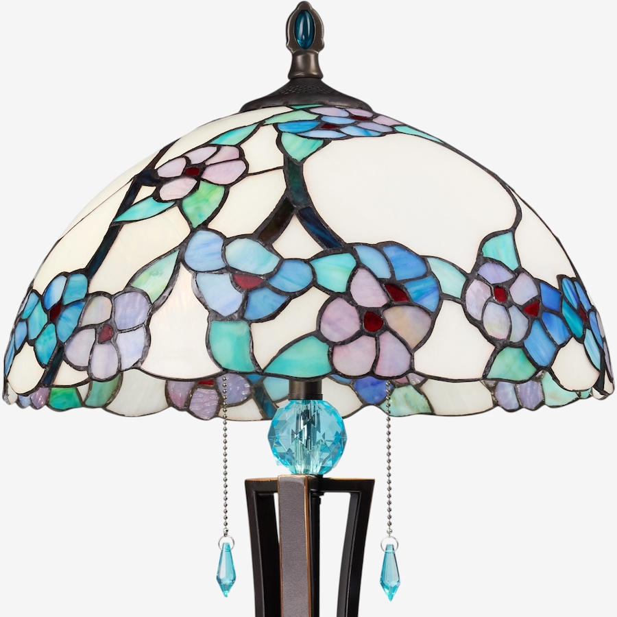 Image 106547_ALTMORE2.jpg, Product 106-547 / Price $499.99, Tiffany-Style Teal Bowl Shade Stained-Glass Table Lamp (24.75"H) from Tiffany Style Lighting on TSC.ca's Home & Garden department