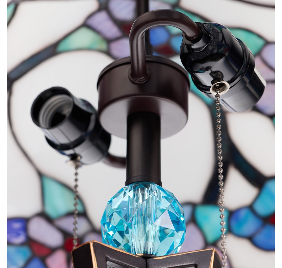 Image 106547_ALTMORE5.jpg, Product 106-547 / Price $499.99, Tiffany-Style Teal Bowl Shade Stained-Glass Table Lamp (24.75"H) from Tiffany Style Lighting on TSC.ca's Home & Garden department
