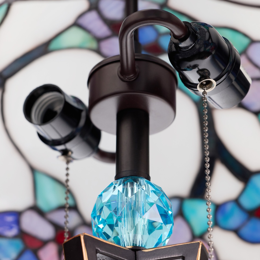Image 106547_ALTMORE5.jpg, Product 106-547 / Price $499.99, Tiffany-Style Teal Bowl Shade Stained-Glass Table Lamp (24.75"H) from Tiffany Style Lighting on TSC.ca's Home & Garden department