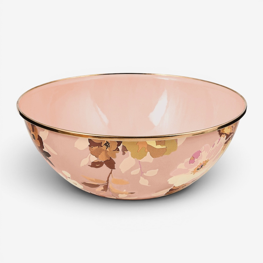 Image 106553.jpg, Product 106-553 / Price $150.00, Mackenzie-Childs Wild Rose Mauve Medium Everyday Bowl from MacKenzie Childs on TSC.ca's Kitchen department