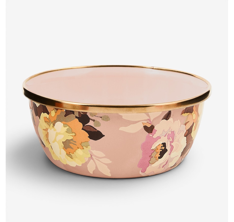 Image 106555.jpg, Product 106-555 / Price $47.00, Mackenzie-Childs Wild Rose Mauve Pinch Bowl from MacKenzie Childs on TSC.ca's Kitchen department