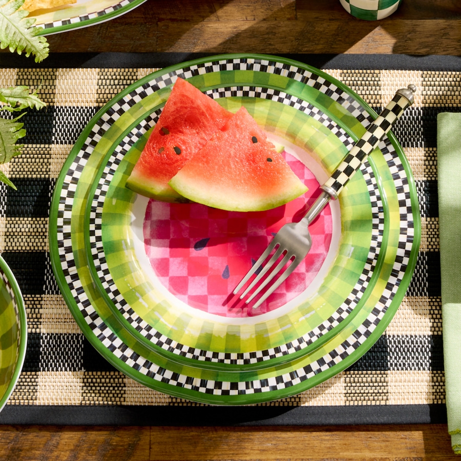 Image 106558_ALTMORE1.jpg, Product 106-558 / Price $125.00, Mackenzie-Childs Pattern Melamine Salad Plates (set of 4) from MacKenzie Childs on TSC.ca's Kitchen department