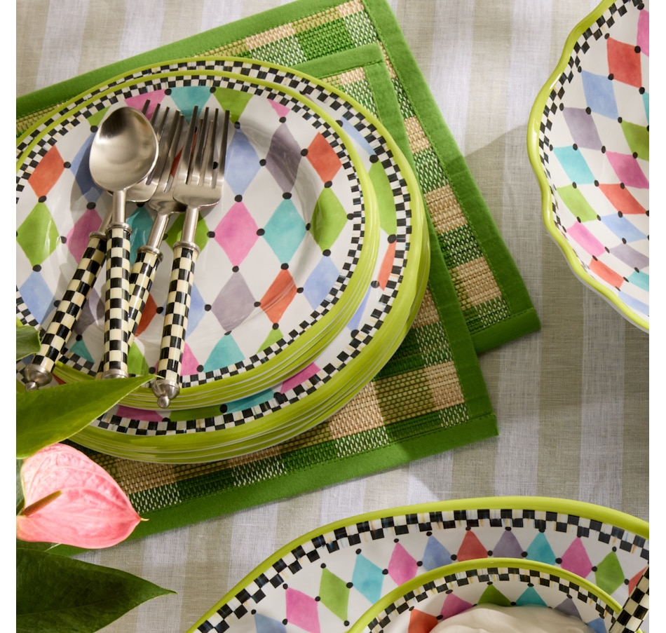 Image 106558_ALTMORE2.jpg, Product 106-558 / Price $109.00, Mackenzie-Childs Pattern Melamine Salad Plates (set of 4) from MacKenzie Childs on TSC.ca's Kitchen department