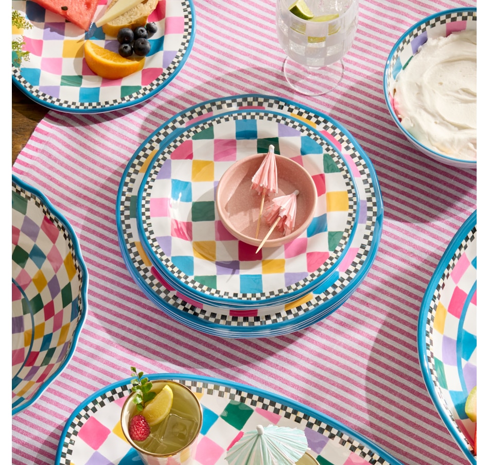 Image 106558_ALTMORE3.jpg, Product 106-558 / Price $109.00, Mackenzie-Childs Pattern Melamine Salad Plates (set of 4) from MacKenzie Childs on TSC.ca's Kitchen department