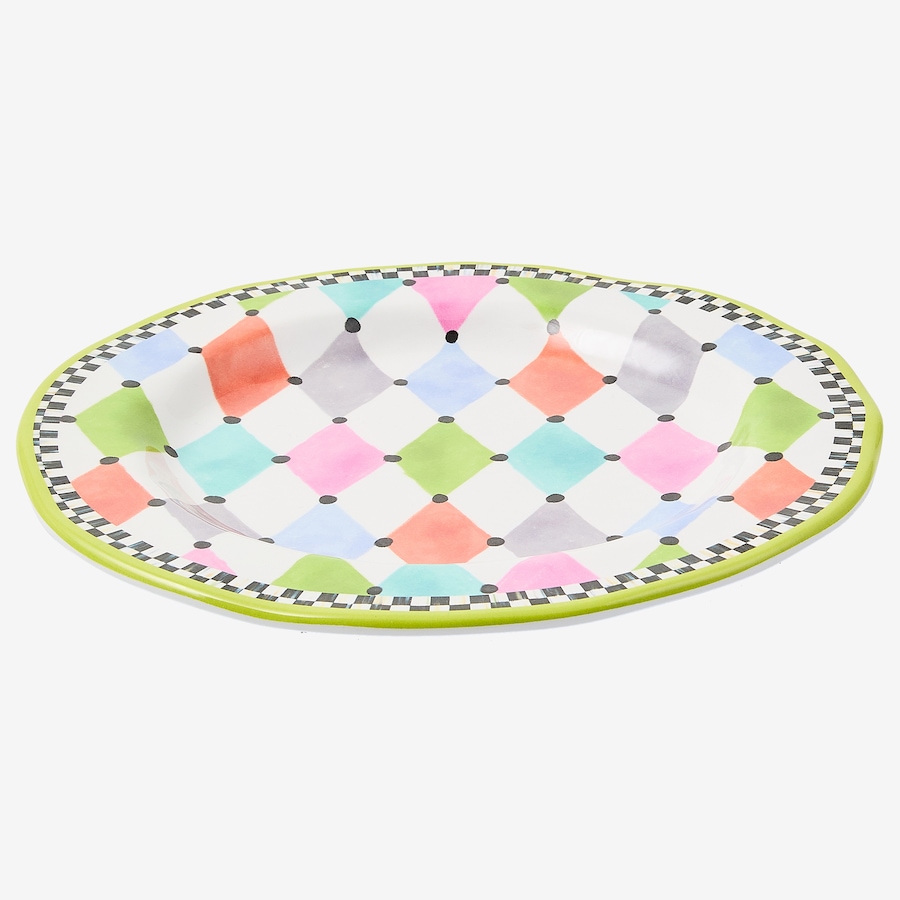 Image 106558_PALSS.jpg, Product 106-558 / Price $125.00, Mackenzie-Childs Pattern Melamine Salad Plates (set of 4) from MacKenzie Childs on TSC.ca's Kitchen department