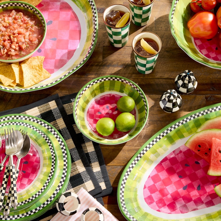 Image 106559_ALTMORE2.jpg, Product 106-559 / Price $110.00, Mackenzie-Childs Pattern Melamine Bowls (set of 4) from MacKenzie Childs on TSC.ca's Kitchen department