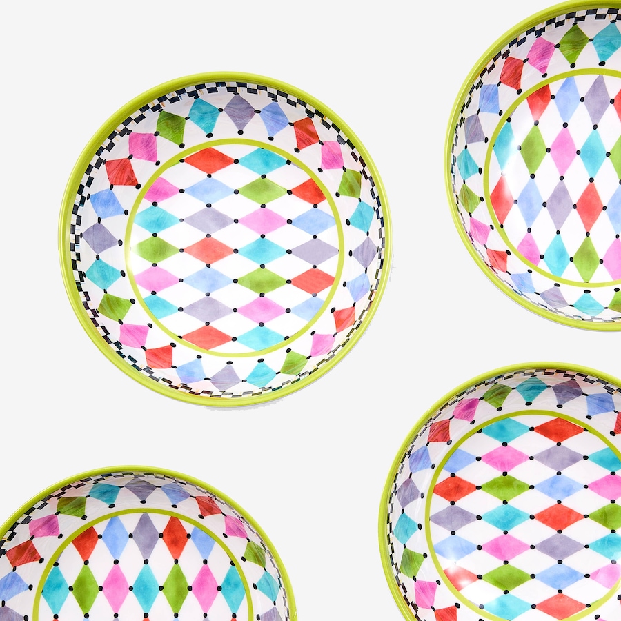 Image 106559_ALTMORE3.jpg, Product 106-559 / Price $110.00, Mackenzie-Childs Pattern Melamine Bowls (set of 4) from MacKenzie Childs on TSC.ca's Kitchen department