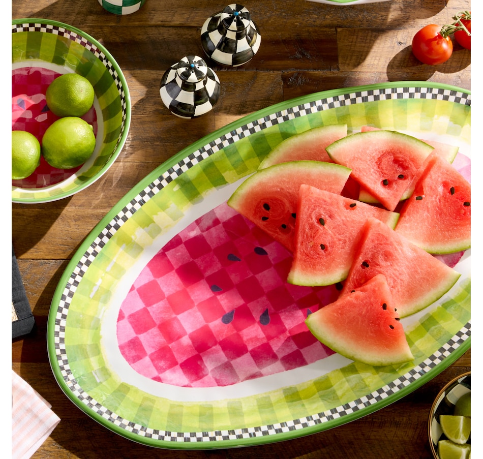 Image 106562_ALTMORE2.jpg, Product 106-562 / Price $84.00, Mackenzie-Childs Pattern Melamine Oval Platter from MacKenzie Childs on TSC.ca's Kitchen department