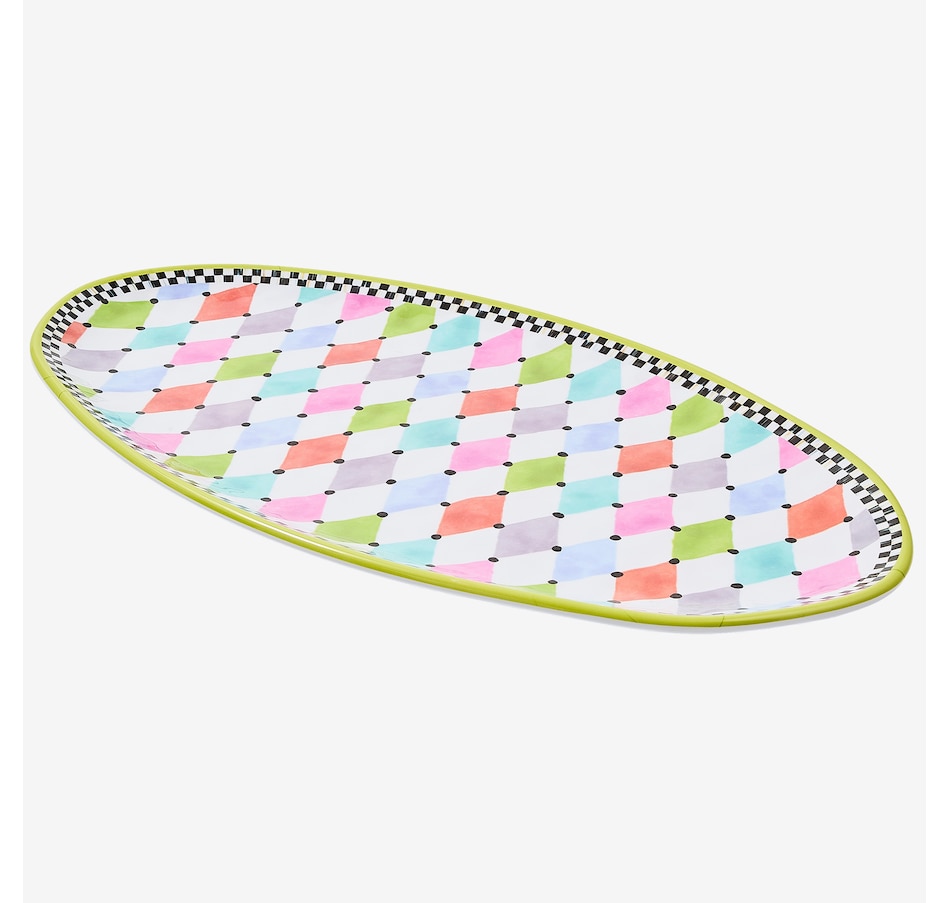Image 106562_PALSS.jpg, Product 106-562 / Price $84.00, Mackenzie-Childs Pattern Melamine Oval Platter from MacKenzie Childs on TSC.ca's Kitchen department