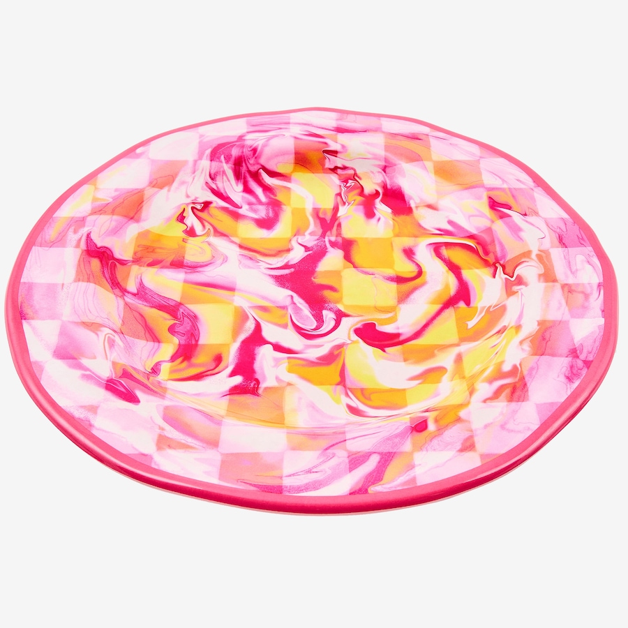 Image 106563_PNK.jpg, Product 106-563 / Price $138.00, Mackenzie-Childs Marble Check Melamine Dinner Plates (set of 4) from MacKenzie Childs on TSC.ca's Kitchen department