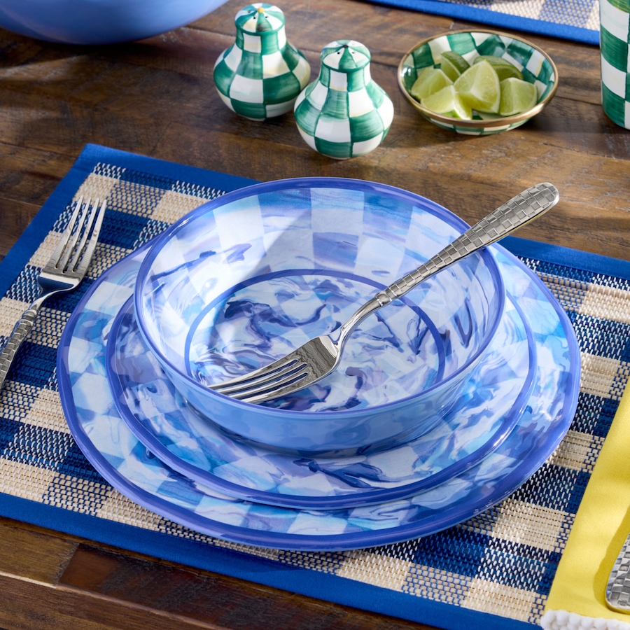 Image 106565_ALTMORE1.jpg, Product 106-565 / Price $110.00, Mackenzie-Childs Marble Check Small Melamine Bowls (set of 4) from MacKenzie Childs on TSC.ca's Kitchen department