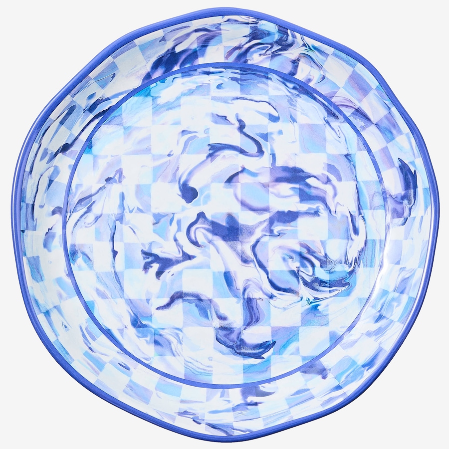 Image 106567_ALTMORE2.jpg, Product 106-567 / Price $84.00, Mackenzie-Childs Marble Check Melamine Large Platter from MacKenzie Childs on TSC.ca's Kitchen department