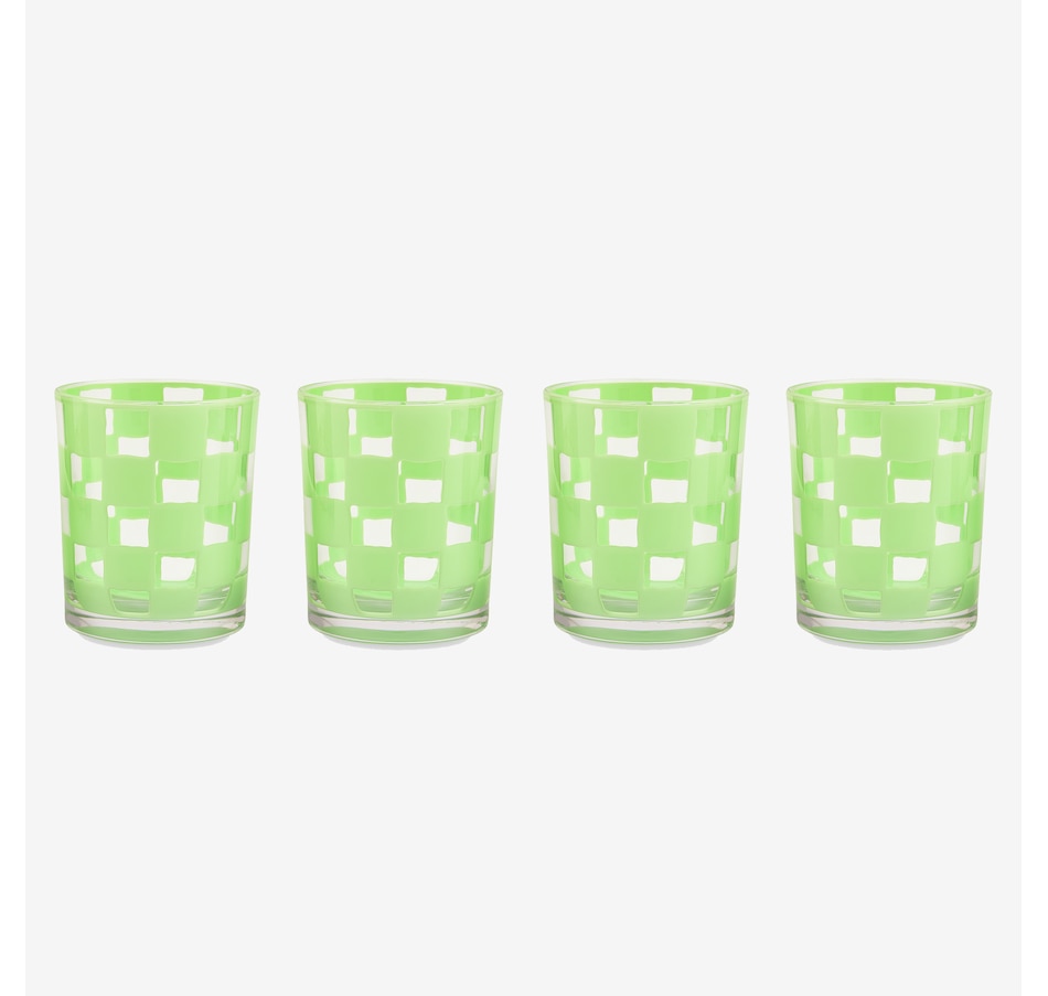 Image 106569_GRN.jpg, Product 106-569 / Price $69.00, Mackenzie-Childs Acrylic Tumblers (set of 4) from MacKenzie Childs on TSC.ca's Kitchen department