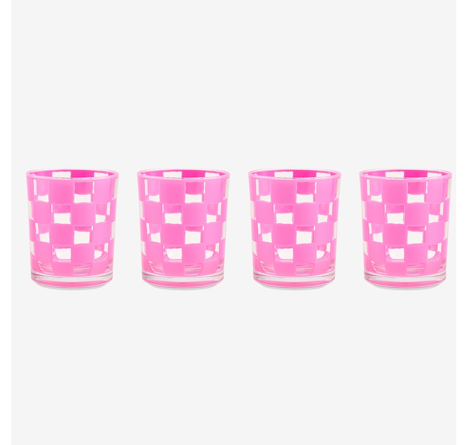 Image 106569_PNK.jpg, Product 106-569 / Price $69.00, Mackenzie-Childs Acrylic Tumblers (set of 4) from MacKenzie Childs on TSC.ca's Kitchen department