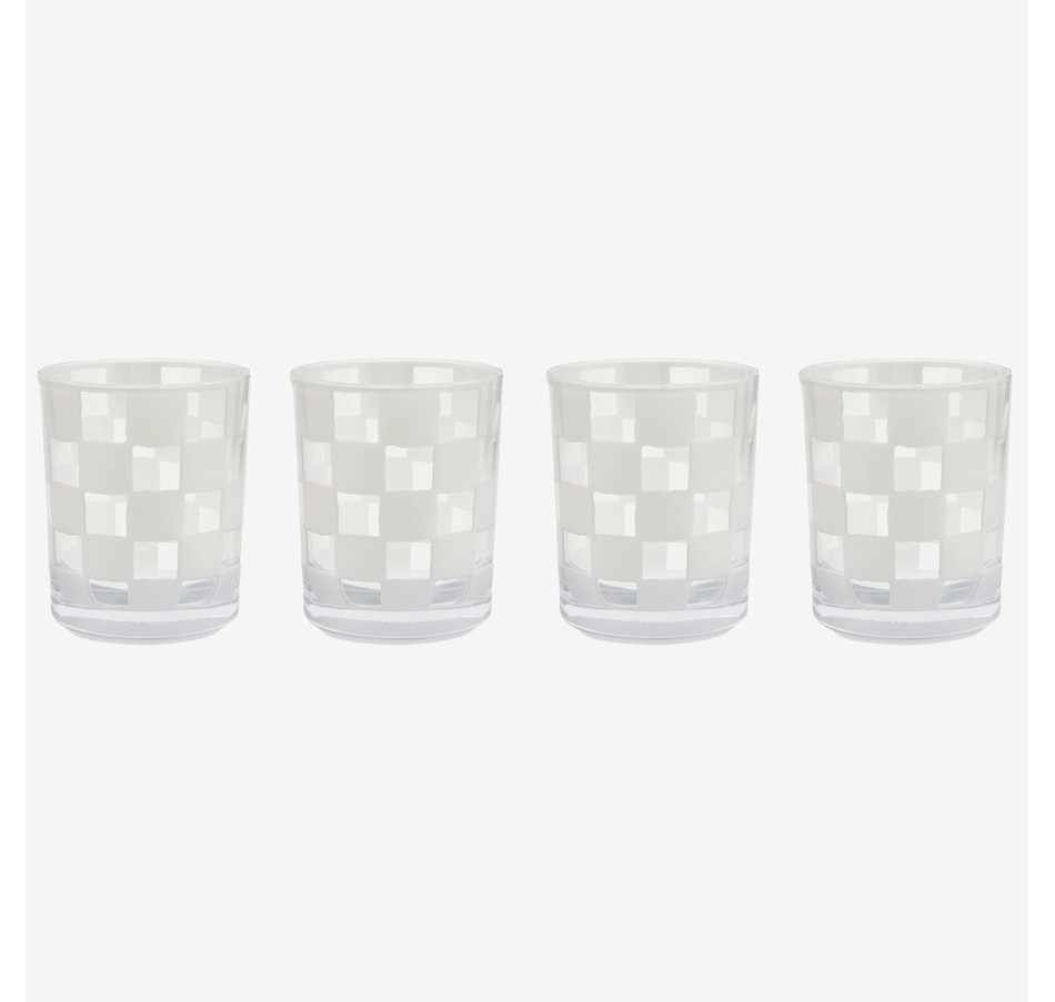 Image 106569_WHT.jpg, Product 106-569 / Price $69.00, Mackenzie-Childs Acrylic Tumblers (set of 4) from MacKenzie Childs on TSC.ca's Kitchen department