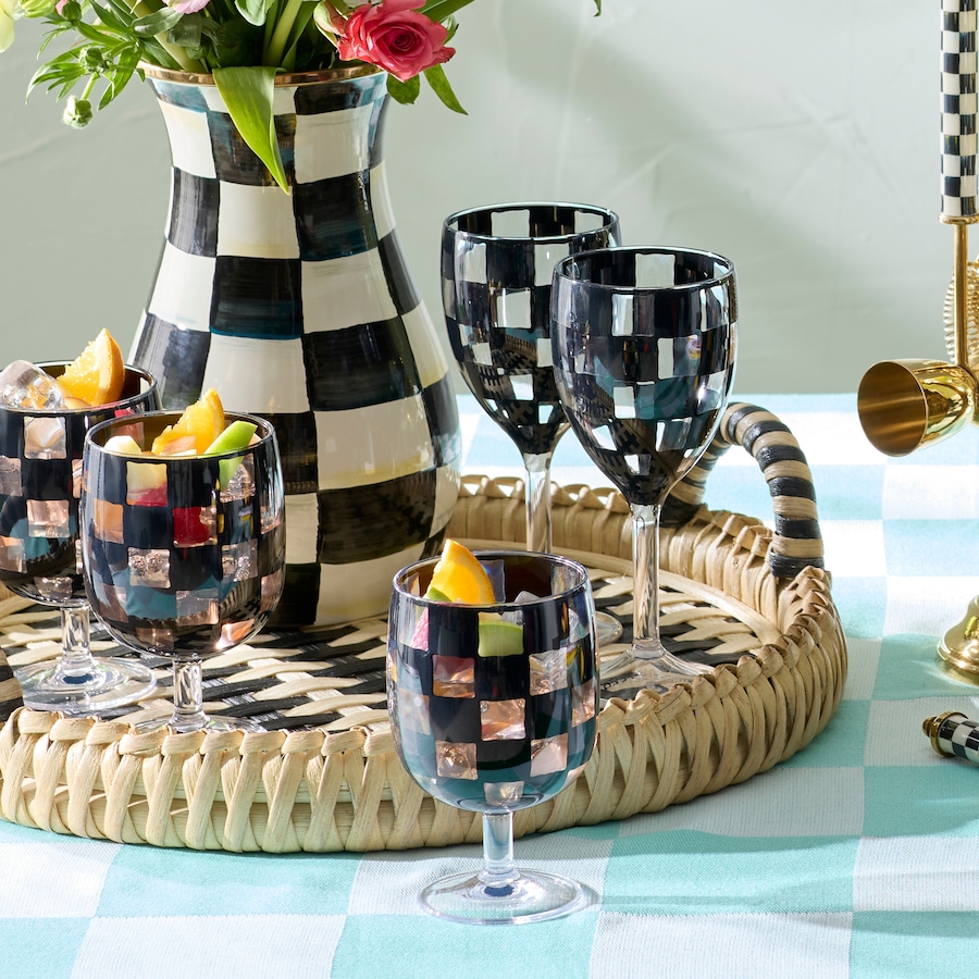 Image 106570_ALTMORE2.jpg, Product 106-570 / Price $69.00, Mackenzie-Childs Acrylic Water Goblets (set of 4) from MacKenzie Childs on TSC.ca's Kitchen department