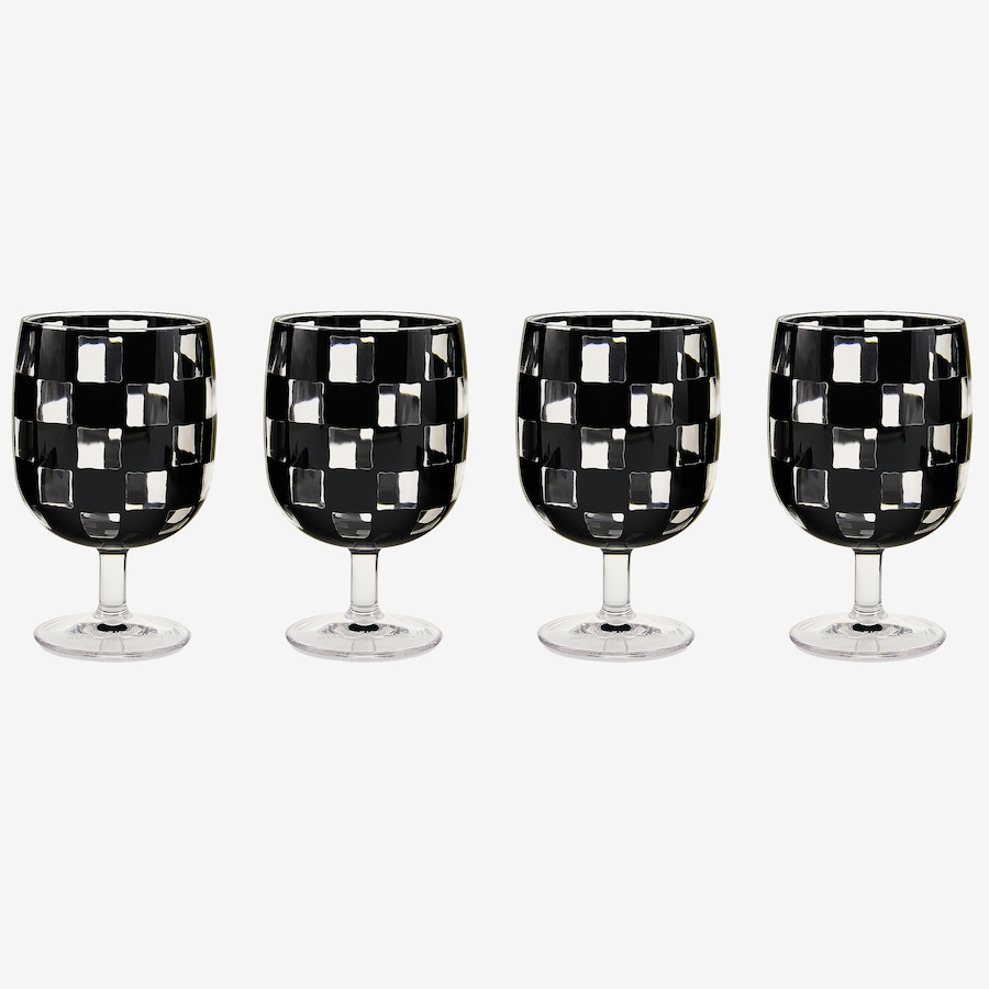 Image 106570_BLK.jpg, Product 106-570 / Price $69.00, Mackenzie-Childs Acrylic Water Goblets (set of 4) from MacKenzie Childs on TSC.ca's Kitchen department