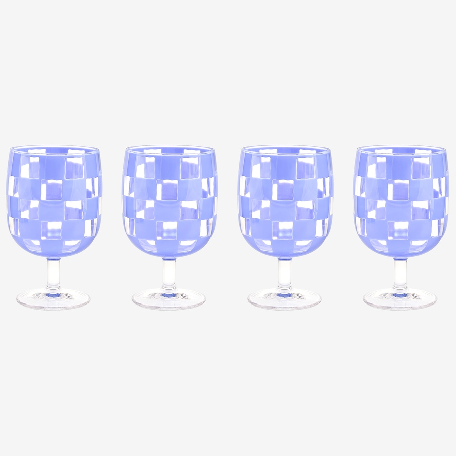 Image 106570_BLU.jpg, Product 106-570 / Price $69.00, Mackenzie-Childs Acrylic Water Goblets (set of 4) from MacKenzie Childs on TSC.ca's Kitchen department
