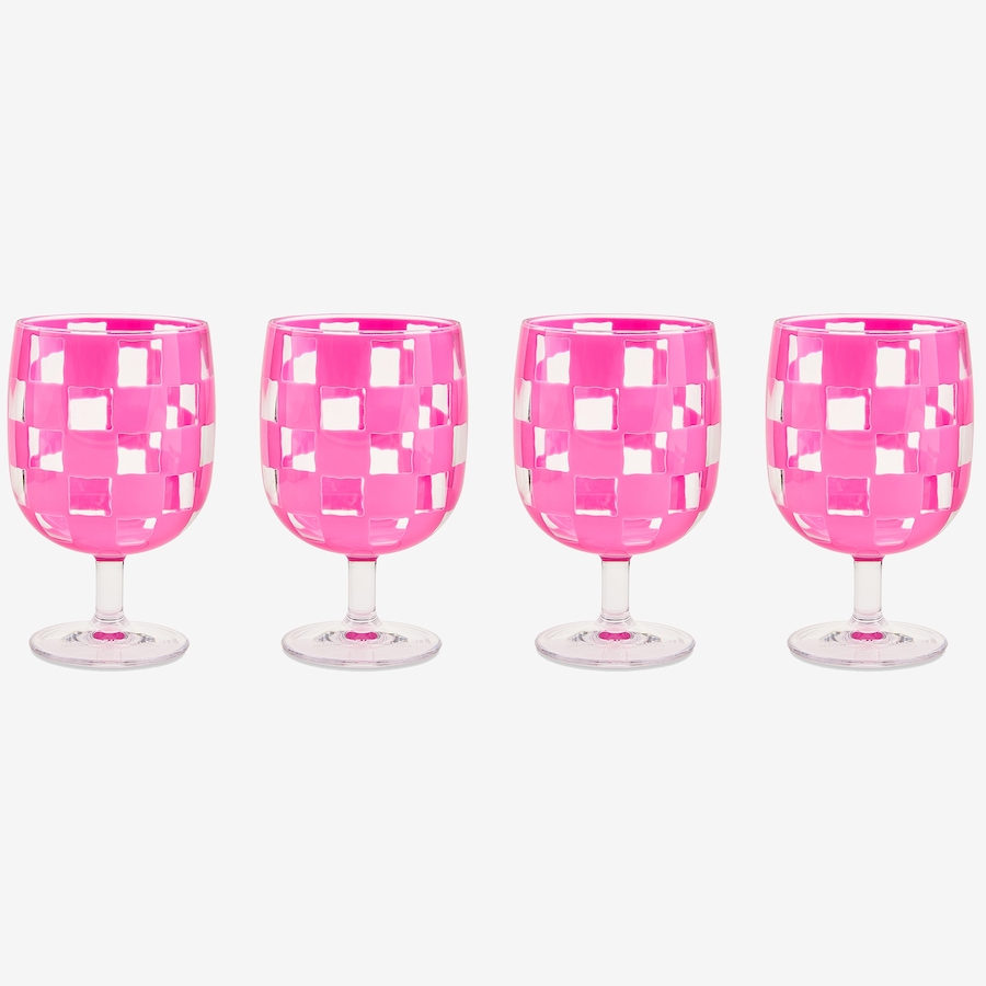 Image 106570_PNK.jpg, Product 106-570 / Price $69.00, Mackenzie-Childs Acrylic Water Goblets (set of 4) from MacKenzie Childs on TSC.ca's Kitchen department