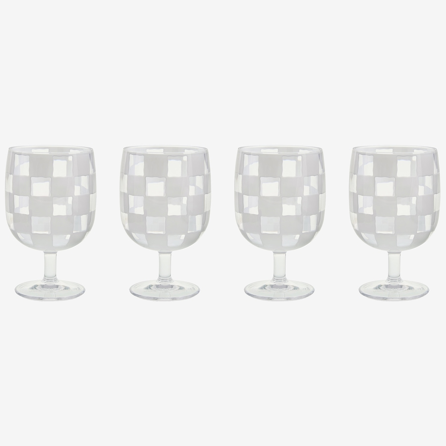 Image 106570_WHT.jpg, Product 106-570 / Price $69.00, Mackenzie-Childs Acrylic Water Goblets (set of 4) from MacKenzie Childs on TSC.ca's Kitchen department