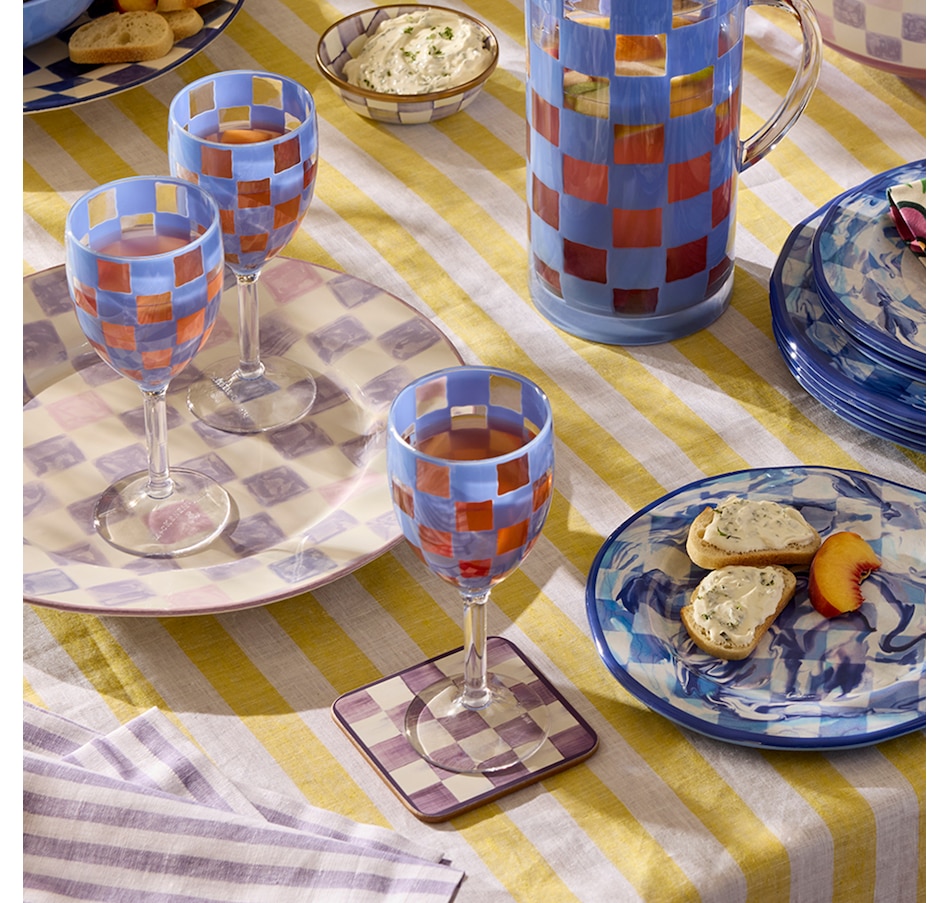 Image 106571_ALTMORE2.jpg, Product 106-571 / Price $60.00, Mackenzie-Childs Acrylic Wine Goblets (set of 4) from MacKenzie Childs on TSC.ca's Kitchen department