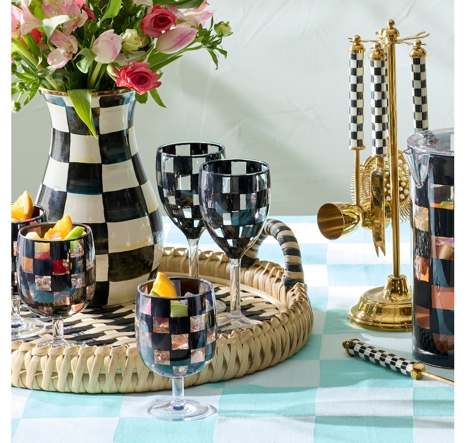 Image 106571_ALTMORE4.jpg, Product 106-571 / Price $60.00, Mackenzie-Childs Acrylic Wine Goblets (set of 4) from MacKenzie Childs on TSC.ca's Kitchen department