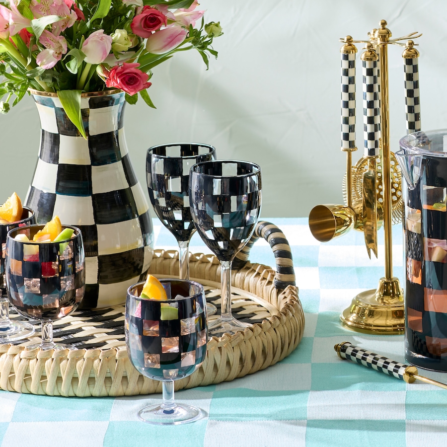 Image 106571_ALTMORE4.jpg, Product 106-571 / Price $69.00, Mackenzie-Childs Acrylic Wine Goblets (set of 4) from MacKenzie Childs on TSC.ca's Kitchen department