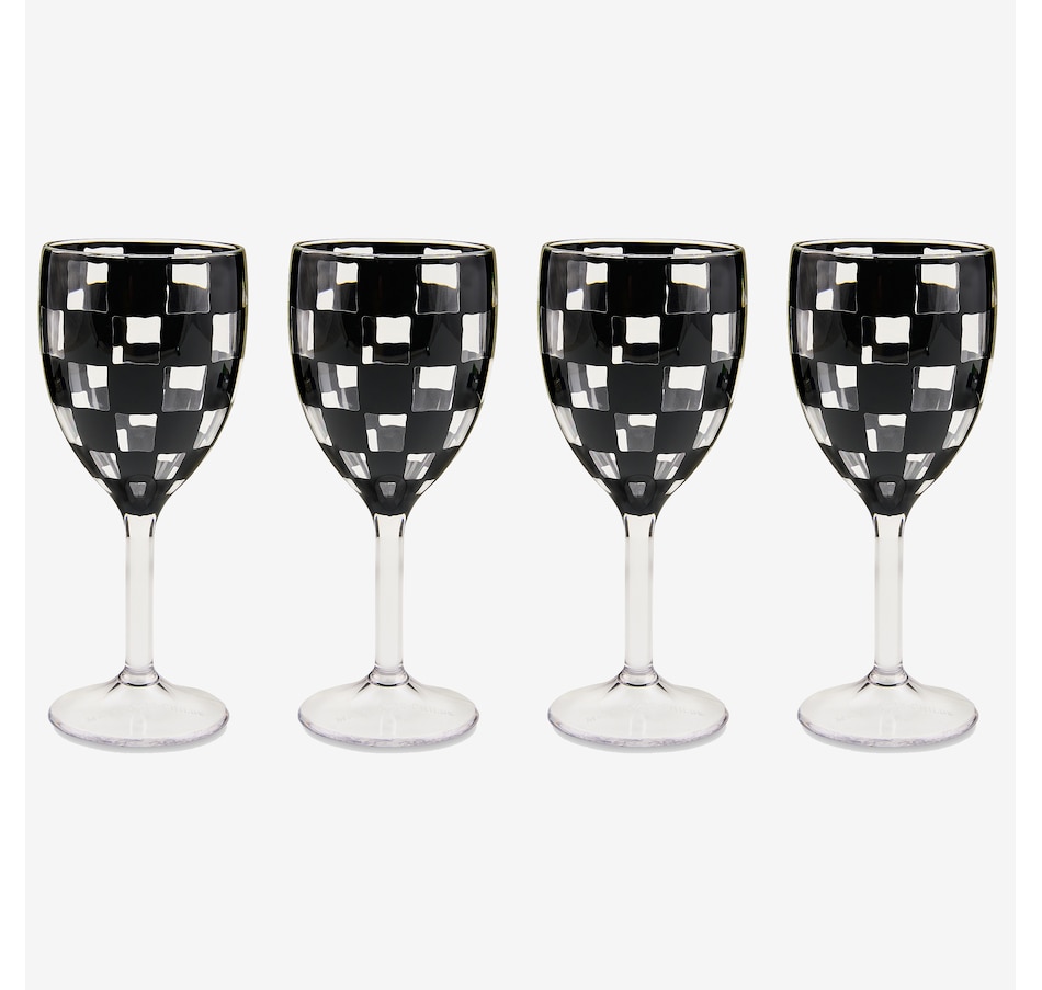 Image 106571_BLK.jpg, Product 106-571 / Price $60.00, Mackenzie-Childs Acrylic Wine Goblets (set of 4) from MacKenzie Childs on TSC.ca's Kitchen department