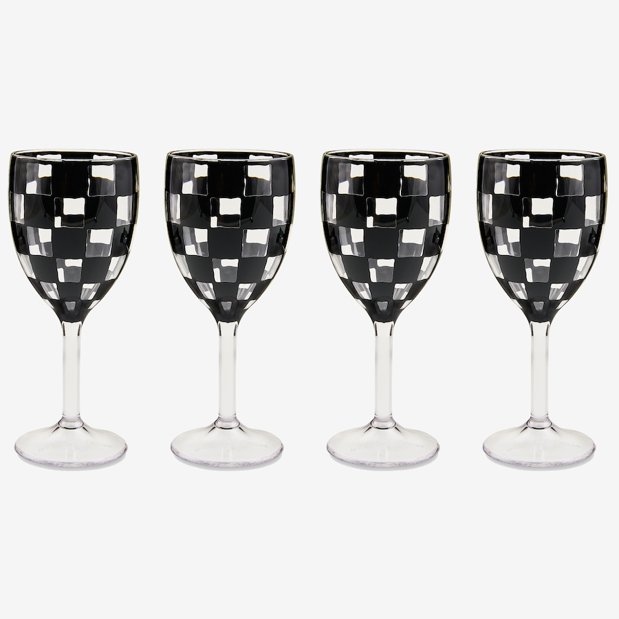 Image 106571_BLK.jpg, Product 106-571 / Price $69.00, Mackenzie-Childs Acrylic Wine Goblets (set of 4) from MacKenzie Childs on TSC.ca's Kitchen department