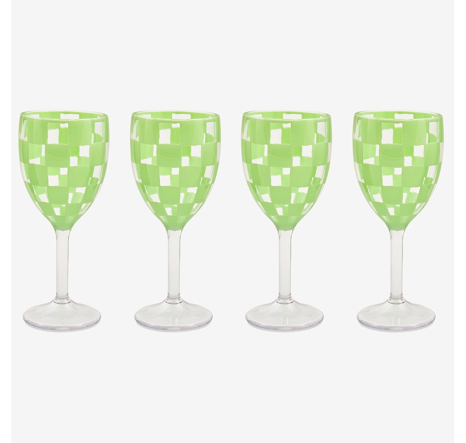Image 106571_GRN.jpg, Product 106-571 / Price $60.00, Mackenzie-Childs Acrylic Wine Goblets (set of 4) from MacKenzie Childs on TSC.ca's Kitchen department