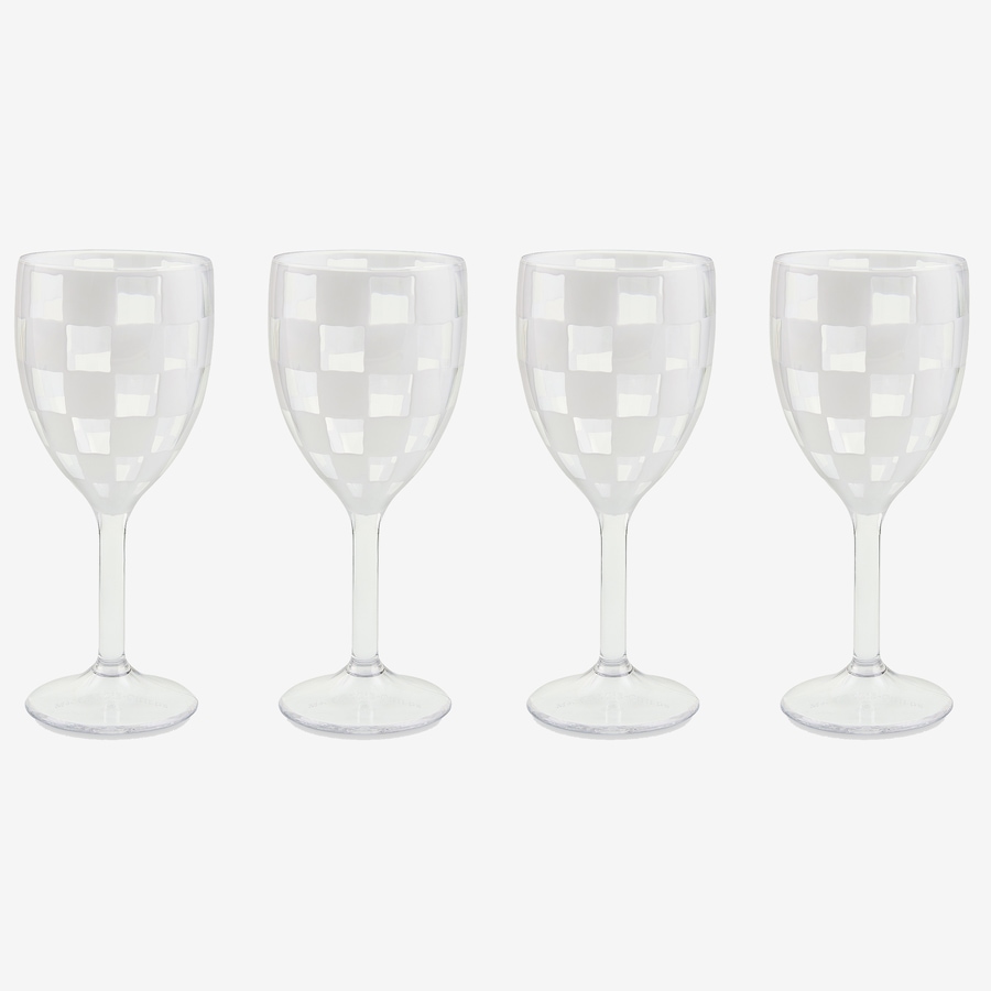 Image 106571_WHT.jpg, Product 106-571 / Price $69.00, Mackenzie-Childs Acrylic Wine Goblets (set of 4) from MacKenzie Childs on TSC.ca's Kitchen department