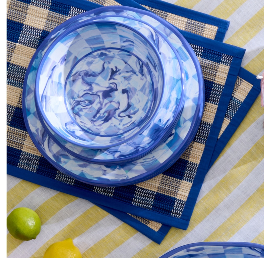Image 106573_ALTMORE2.jpg, Product 106-573 / Price $84.00, Mackenzie-Childs Woven Check Straw Placemats (set of 4) from MacKenzie Childs on TSC.ca's Kitchen department