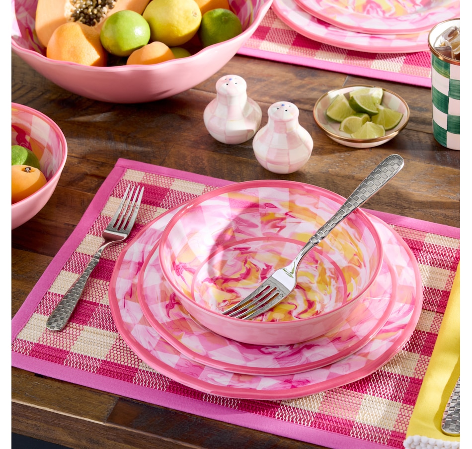 Image 106573_ALTMORE4.jpg, Product 106-573 / Price $84.00, Mackenzie-Childs Woven Check Straw Placemats (set of 4) from MacKenzie Childs on TSC.ca's Kitchen department