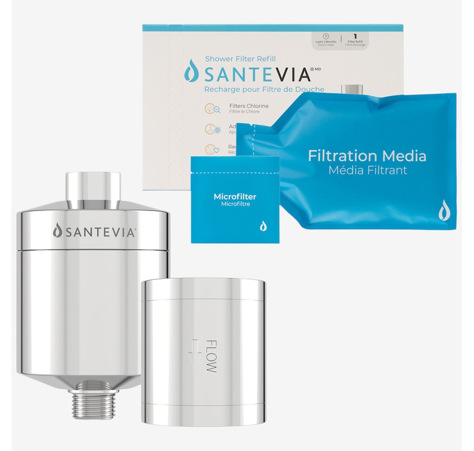 Image 106627.jpg, Product 106-627 / Price $199.00, Santevia Shower Filter and Refill Filter Bundle from Santevia on TSC.ca's Kitchen department