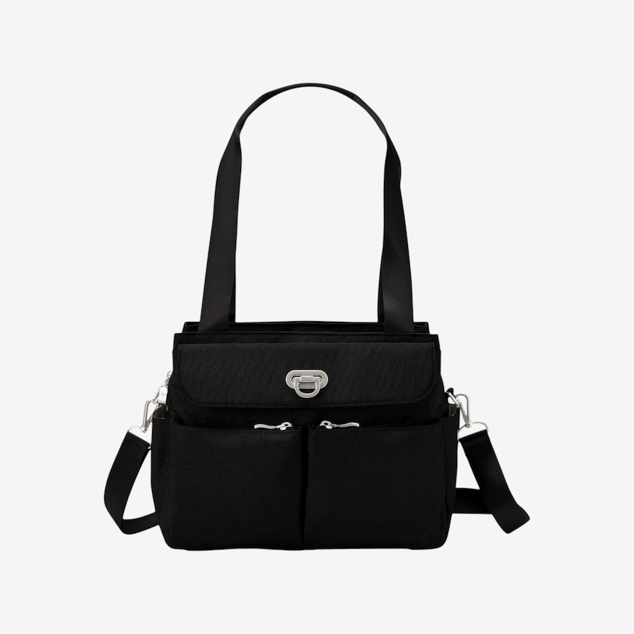 Image 107152_BLK.jpg, Product 107-152 / Price $149.99, Baggallini Coastal Flip Lock Satchel from Baggallini on TSC.ca's Fashion department
