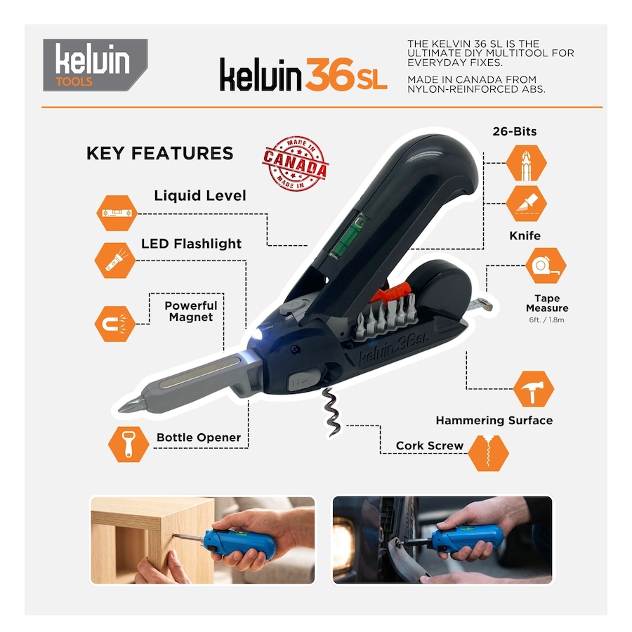 Image 107267_ALTMORE10.jpg, Product 107-267 / Price $59.99, Kelvin 36 SL Ultimate Indoor Multi-Tool from Bell + Howell on TSC.ca's Home & Garden department