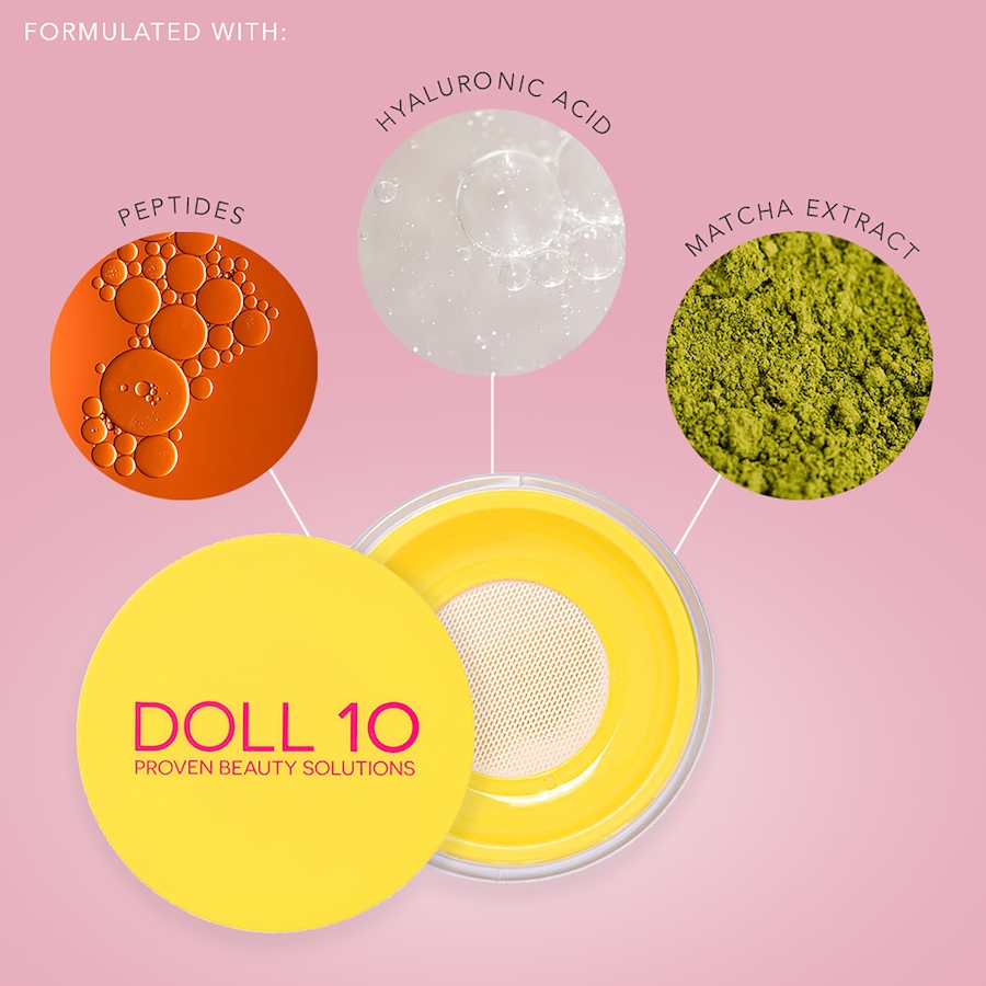 Image 107832_ALTMORE4.jpg, Product 107-832 / Price $46.99, Doll 10 Dollskin Yellow Powder Brightening Treatment Powder With Double Ended Powder Brush from Doll 10 on TSC.ca's Beauty department
