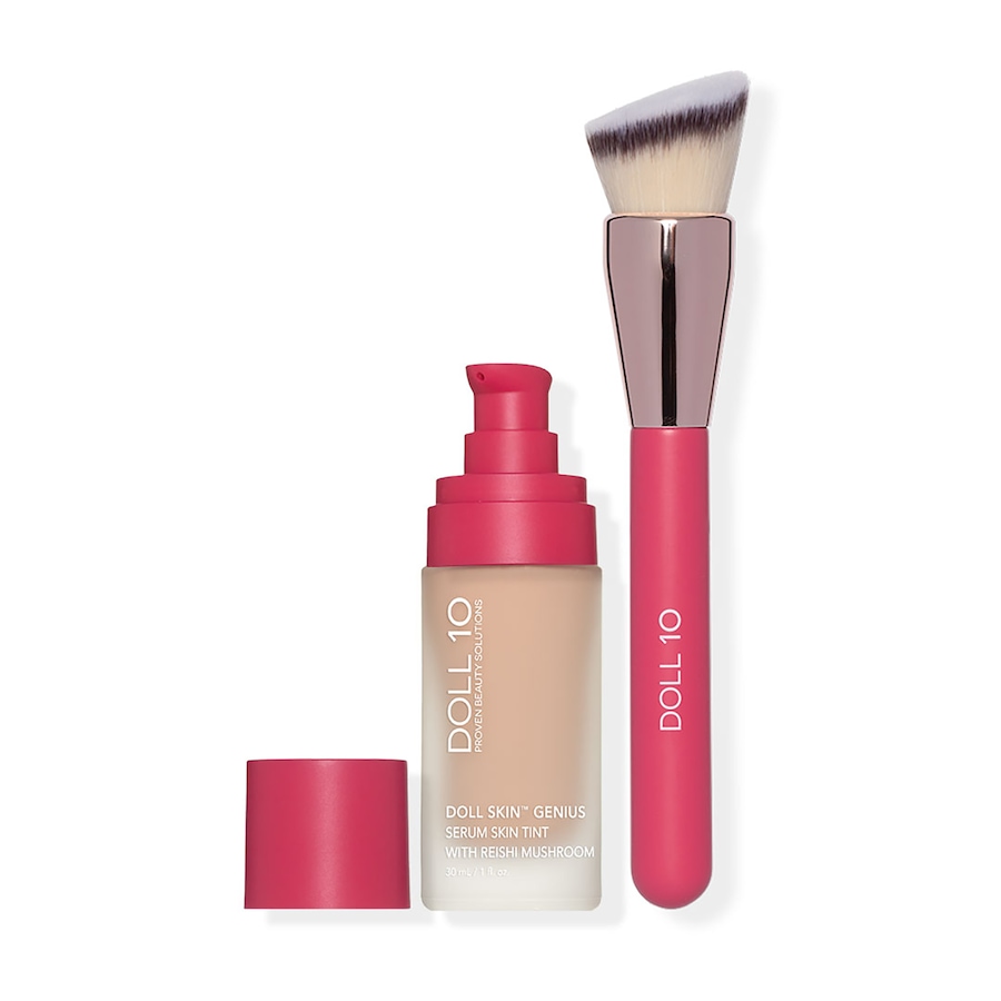 Image 107834_LHT.jpg, Product 107-834 / Price $58.99, Doll Skin Genius™ Serum Skin Tint with Reishi Mushroom with Full Coverage Buffing Brush from Doll 10 on TSC.ca's Beauty department