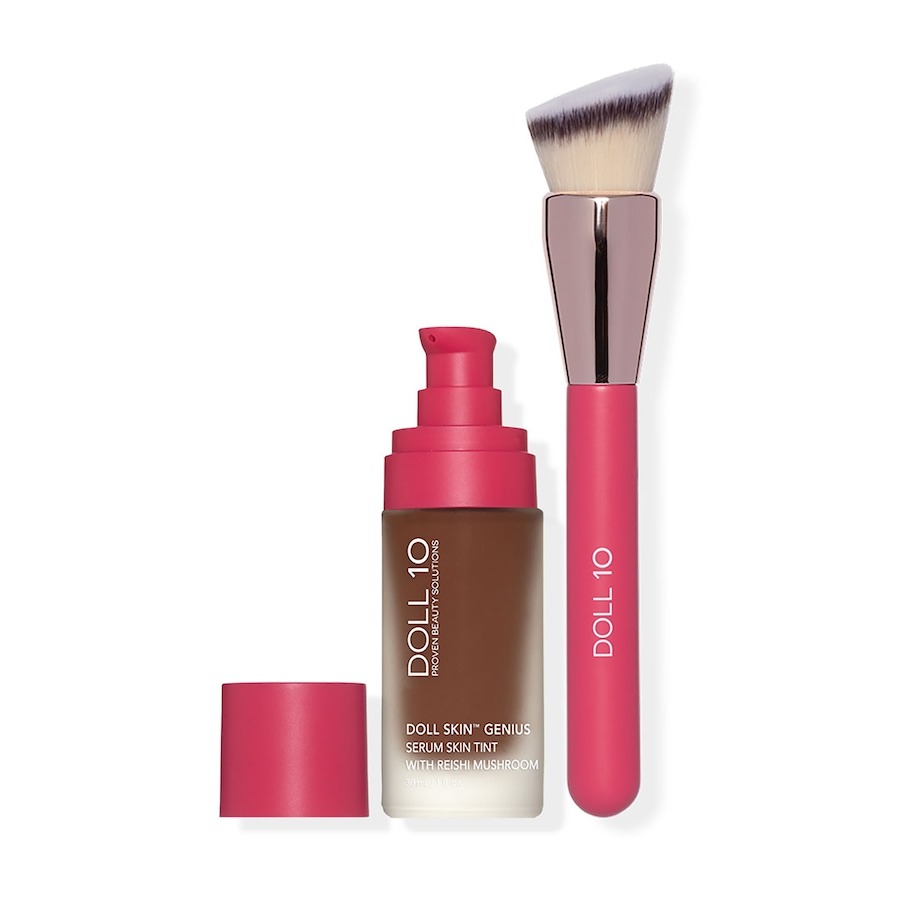 Image 107834_RCC.jpg, Product 107-834 / Price $58.99, Doll Skin Genius™ Serum Skin Tint with Reishi Mushroom with Full Coverage Buffing Brush from Doll 10 on TSC.ca's Beauty department