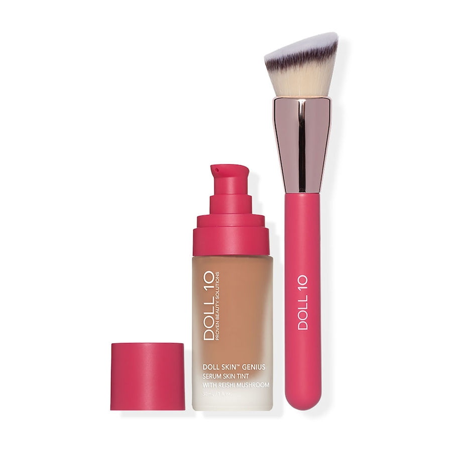 Image 107834_TANDP.jpg, Product 107-834 / Price $58.99, Doll Skin Genius™ Serum Skin Tint with Reishi Mushroom with Full Coverage Buffing Brush from Doll 10 on TSC.ca's Beauty department